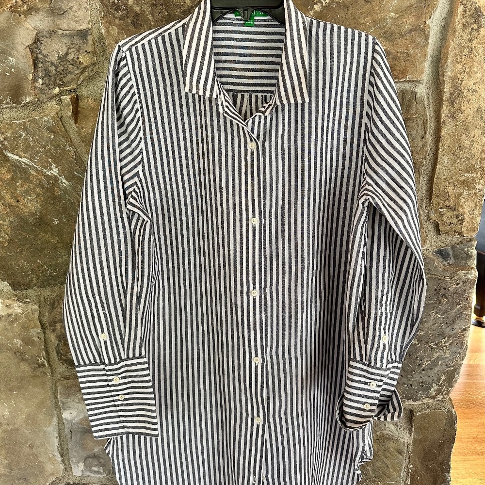 J Crew Linen Shirt Dress